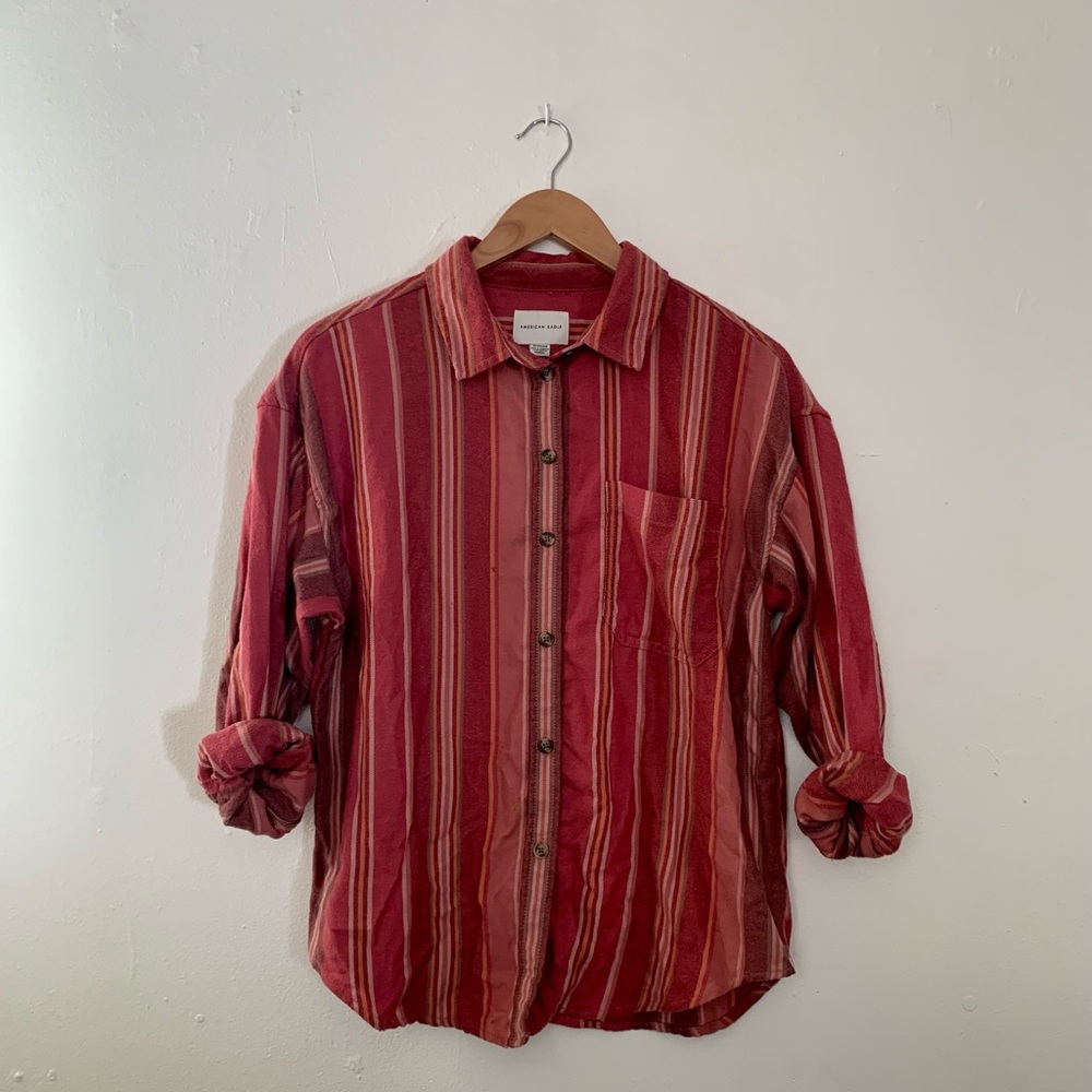 American Eagle Super Soft Striped Flannel in Multi